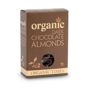 Organic Times Dark Chocolate Coated Almonds 150g